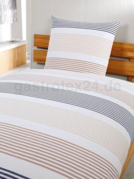 Hotel Bettwäsche Dany anthrazit mit Querstreifen allover und Hotelverschluß